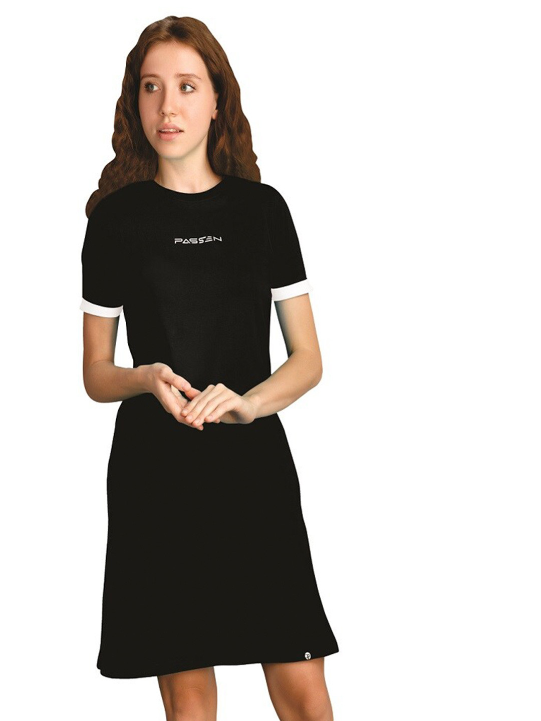 

ecott Women Black Pure Cotton Bio Finish T-shirt