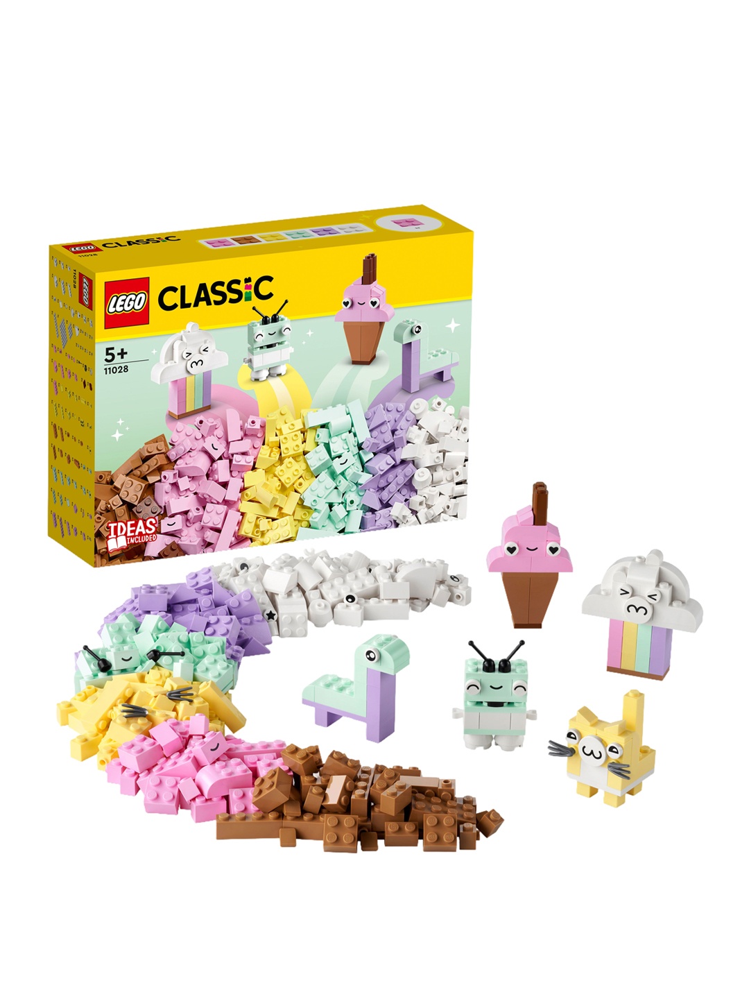

LEGO Set Of 333 Classic Creative Pastel Fun 11028 Building Kit Construction Toy, Brown