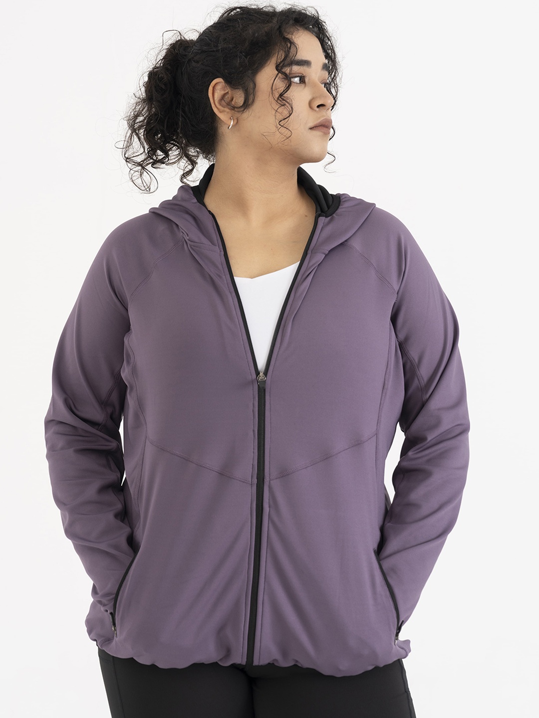 

SPIRIT ANIMAL Relaxed Fit Lightweight Outdoor Hooded Sporty Jacket, Lavender