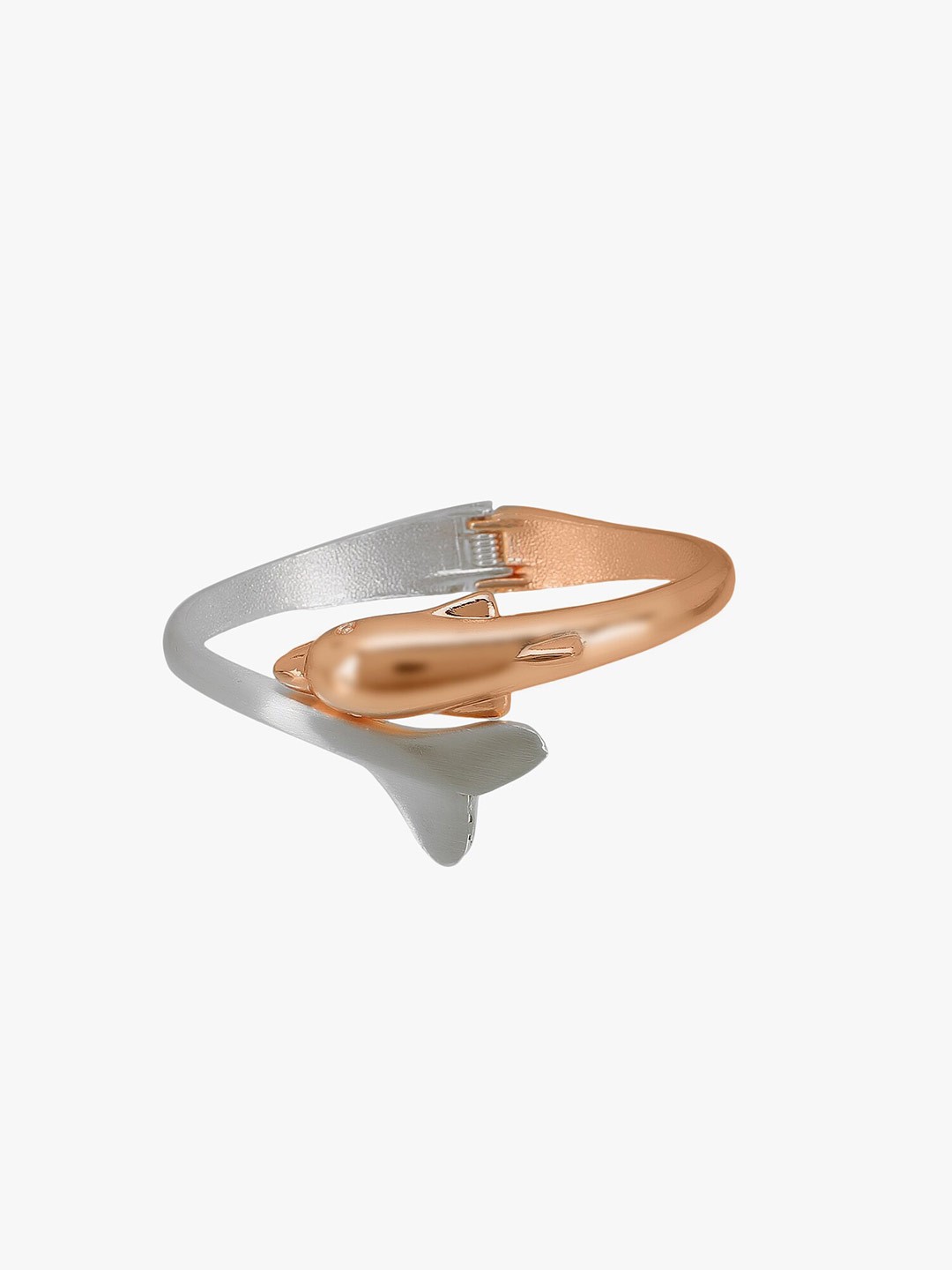 

Adwitiya Collection Rose Gold-Plated Fish Shaped Brass Wraparound Bracelet