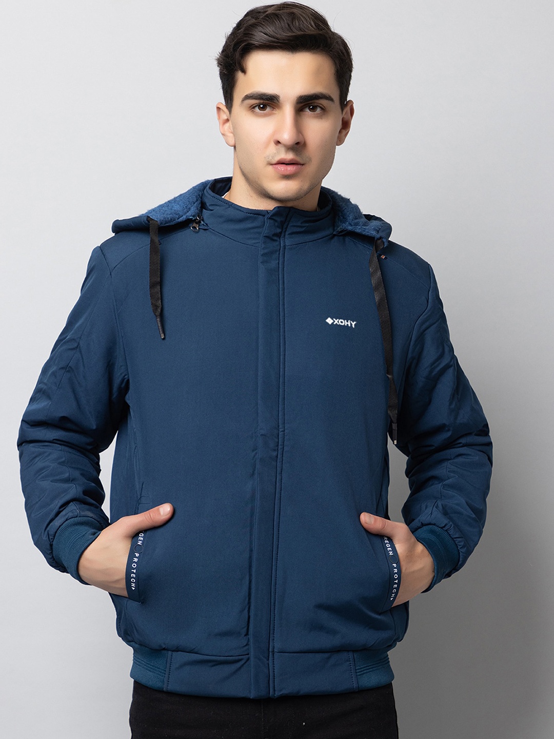 

Xohy Lightweight Cotton Open Front Jacket, Blue