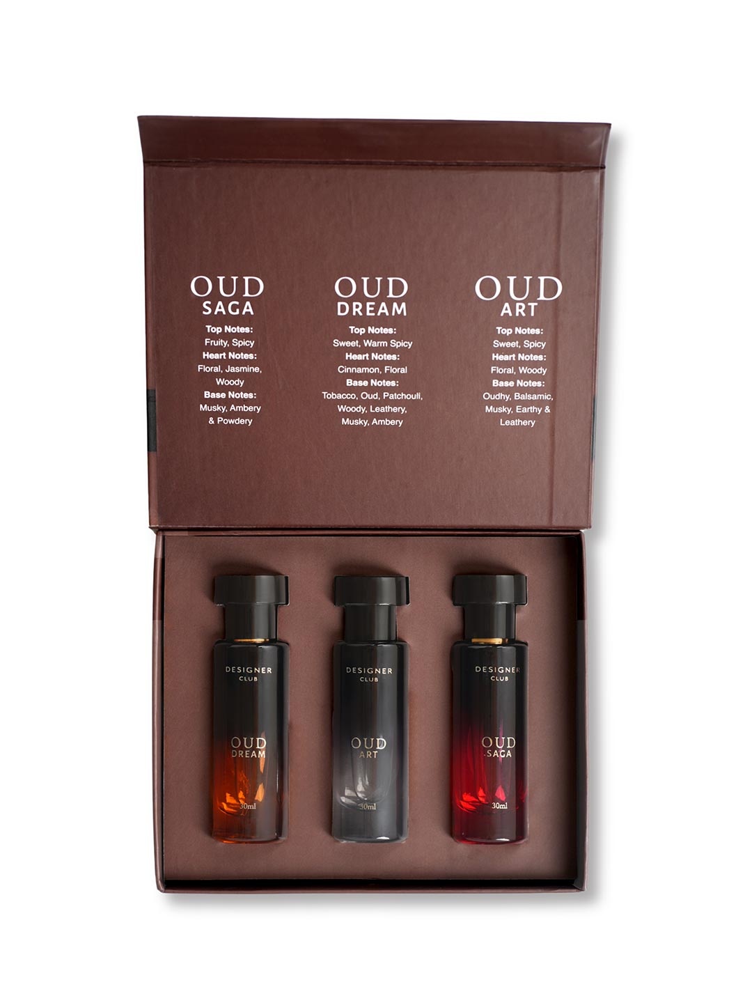 

PERFUME LOUNGE Set Of 3 Oud Art-Oud Saga-Oud Dream Perfume - 30ml Each, Brown