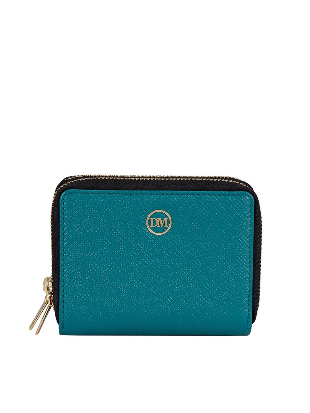 

Da Milano Women Leather Zip Around Wallet, Blue