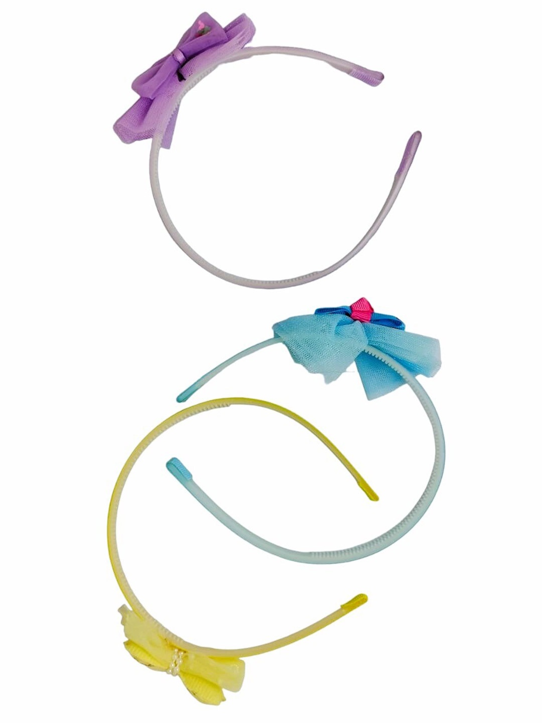 

FEMMIBELLA Girls Set of 3 Hairband, Yellow