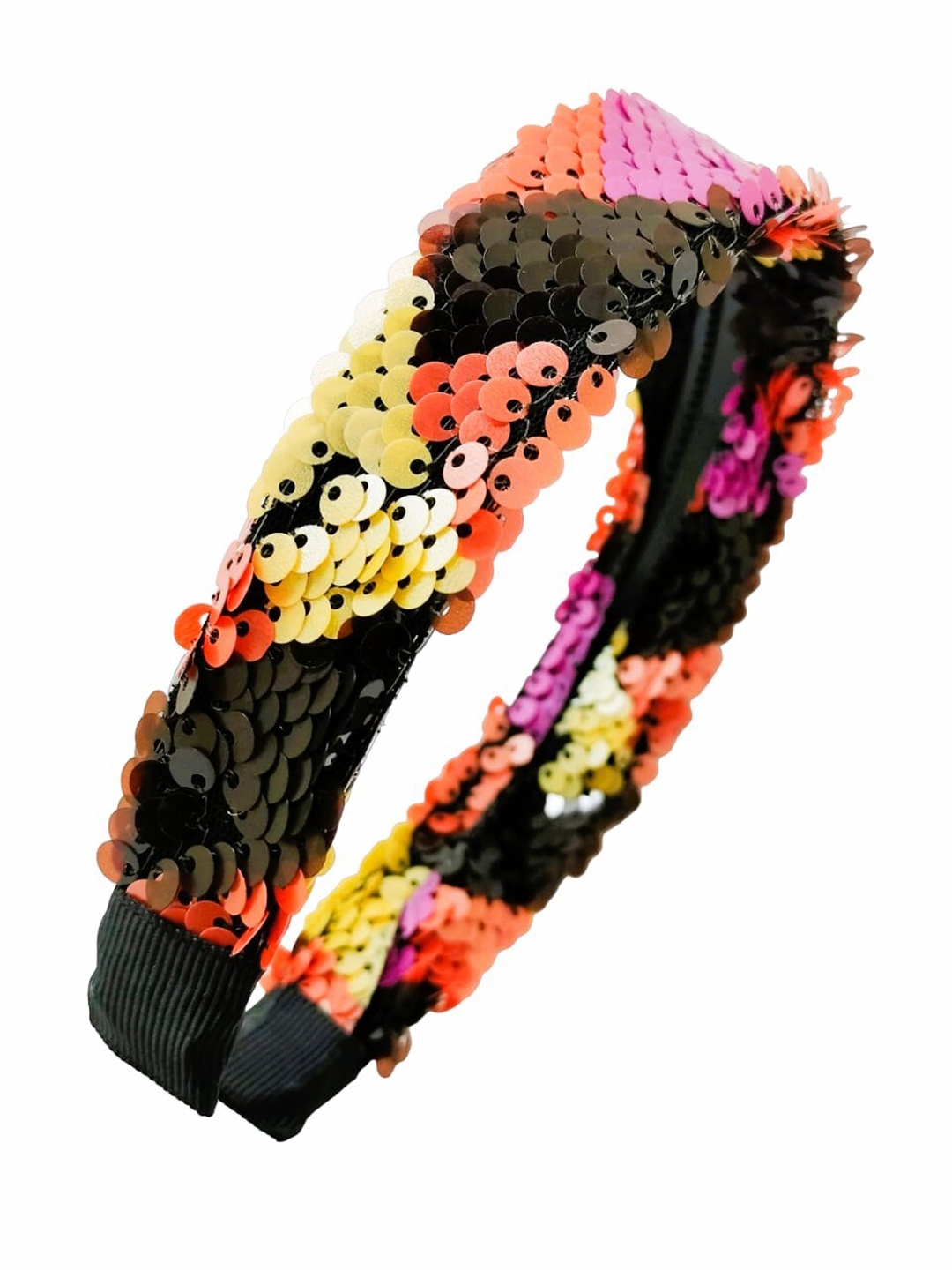 

FEMMIBELLA Set of 2 Embellished Hairband, Black