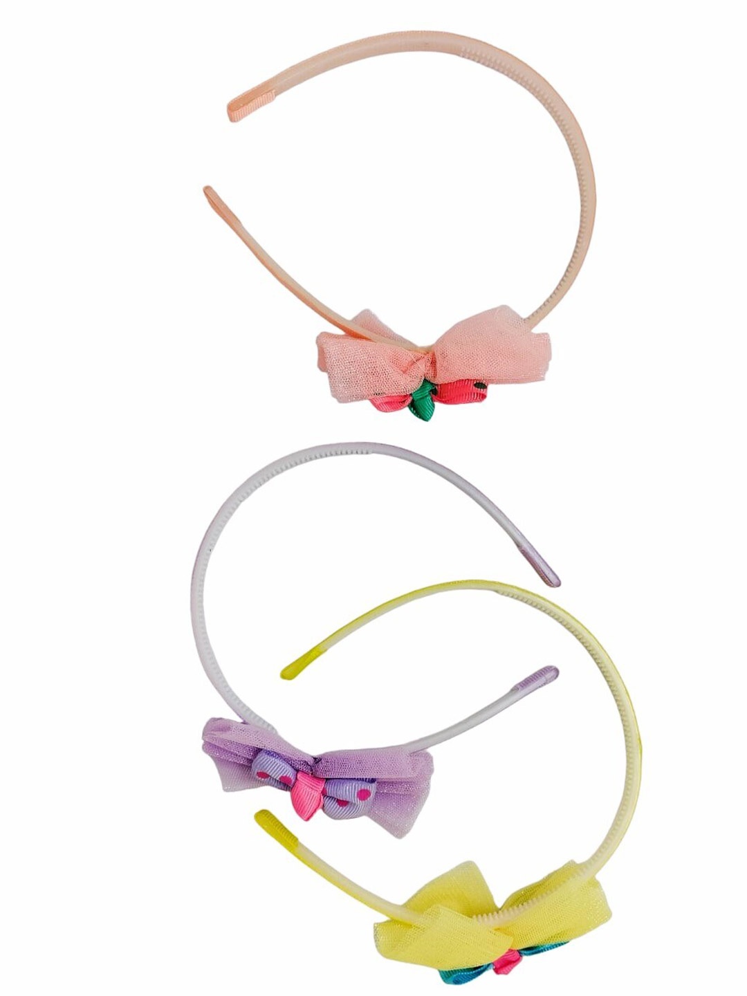 

FEMMIBELLA Girls Set of 3 Hairband, Yellow