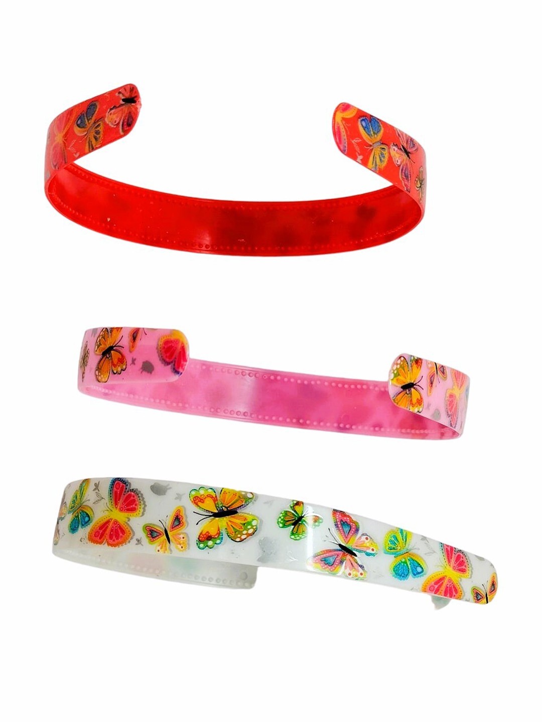 

FEMMIBELLA Girls Set of 3 Printed Hairbands, Red