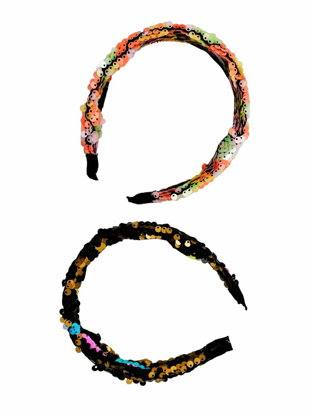 

FEMMIBELLA Set of 2 Embellished Hairband, Black