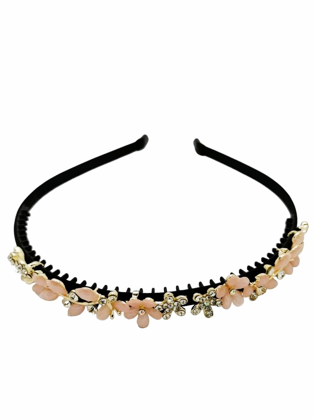 

FEMMIBELLA Floral Embellished Hairband, Black