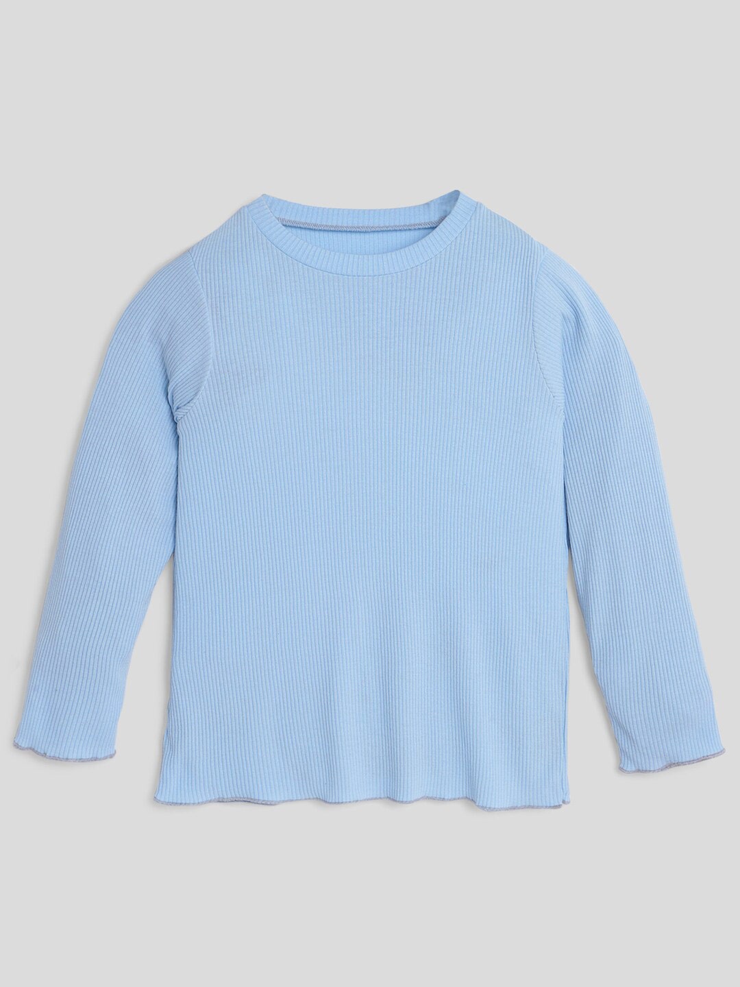

Somersault Girls Ribbed Pure Cotton Pullover Sweater, Blue