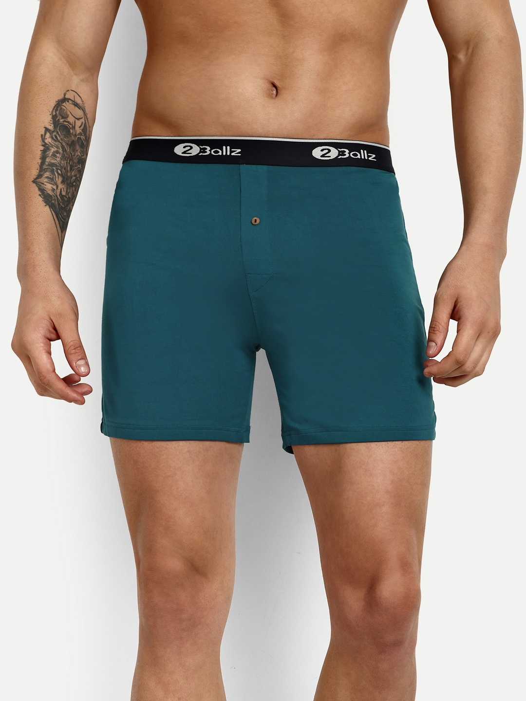 

2BALLZ Antibacterial & Sweat-Free Comfort Trunks OD-1-2BX, Sea green