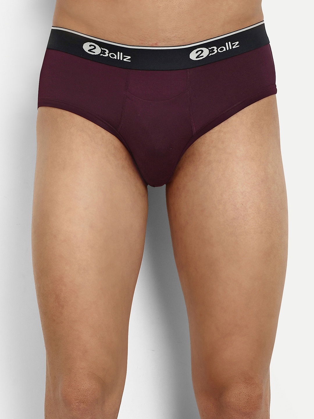 

2BALLZ Advance Brief with Snug Fit Pouch & Horizontal Fly B-1-2BB, Maroon