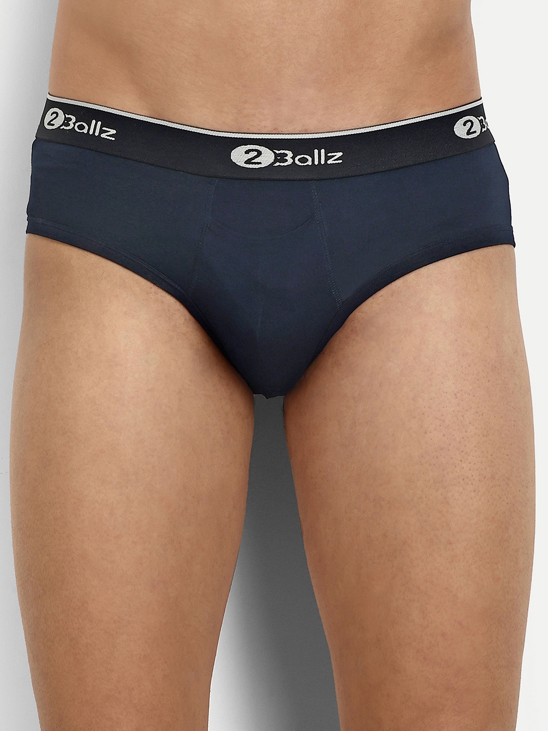 

2BALLZ Advance Brief with Snug Fit Pouch & Horizontal Fly KB-1-2BB, Navy blue