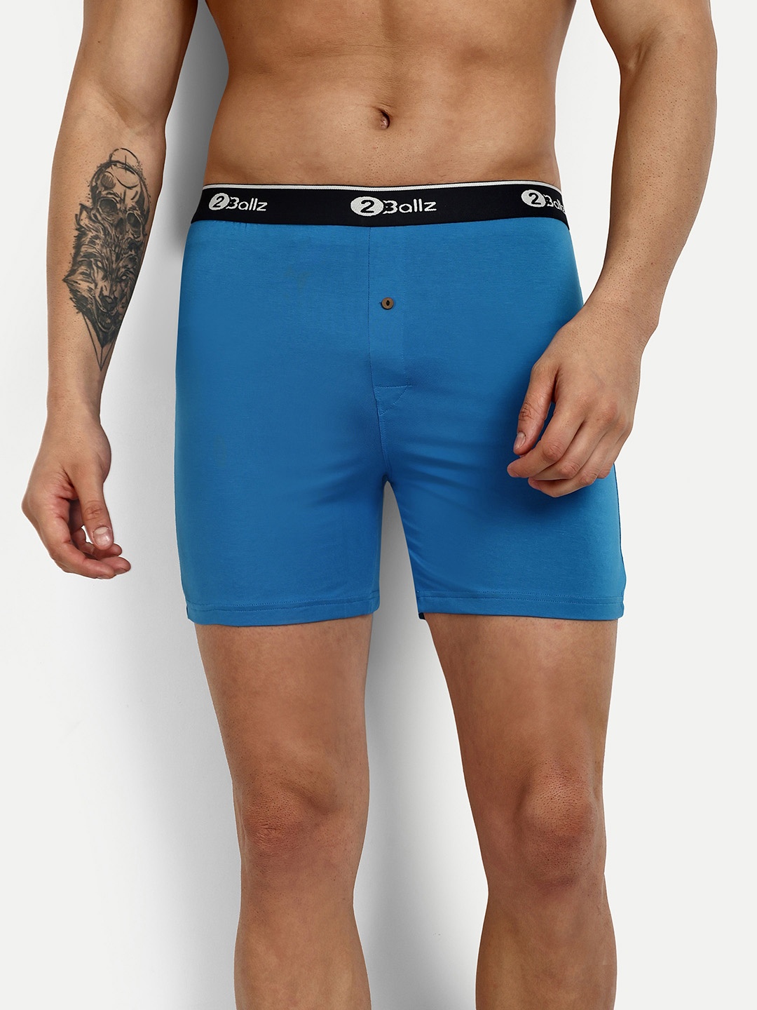 

2BALLZ Antibacterial & Sweat Free Boxer Trunks HB-1-2BX, Blue