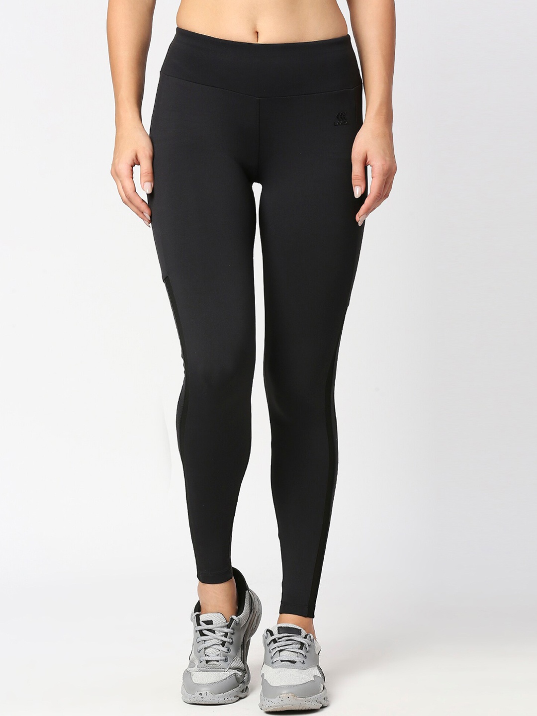 

LAASA SPORTS Women Dry Fit Ankle Length Sports Tights, Black