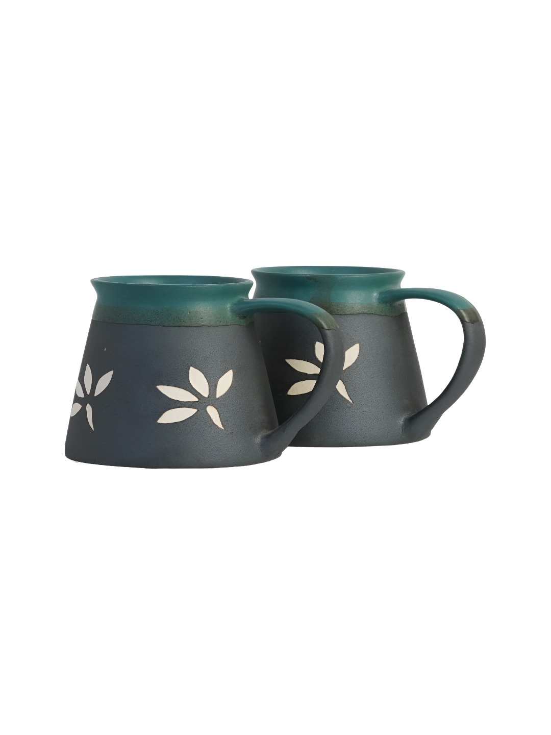 

Freakway Black & Teal 2 Pieces Printed Glossy Dishwasher Safe Mugs 270ml
