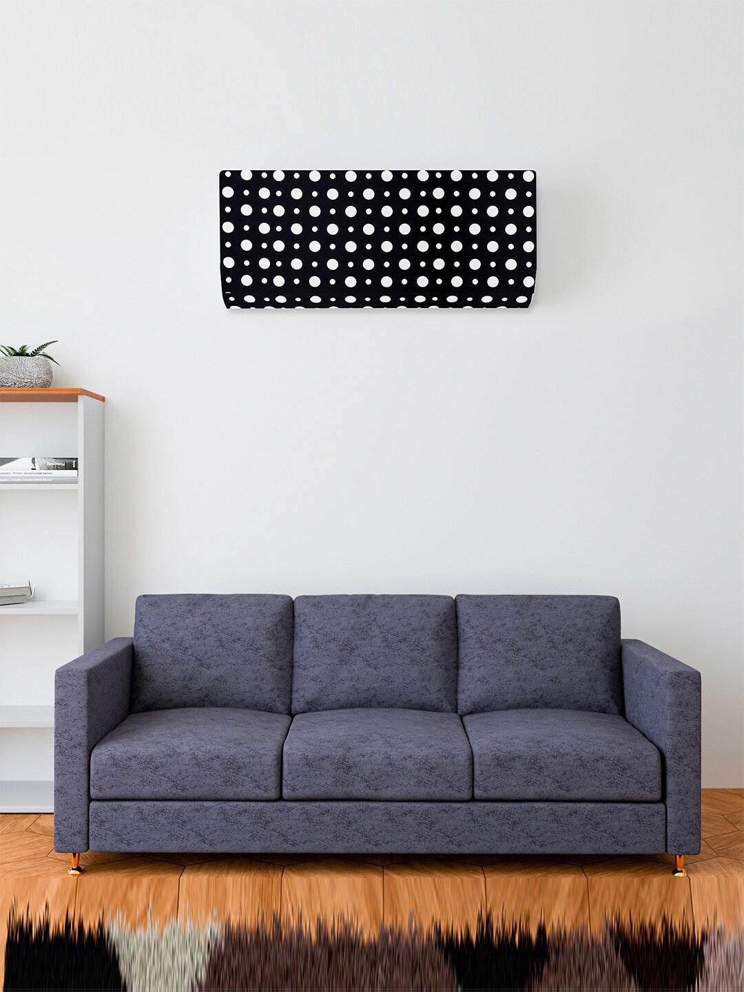 

Kuber Industries Black & White Polka Dot Printed AC Cover