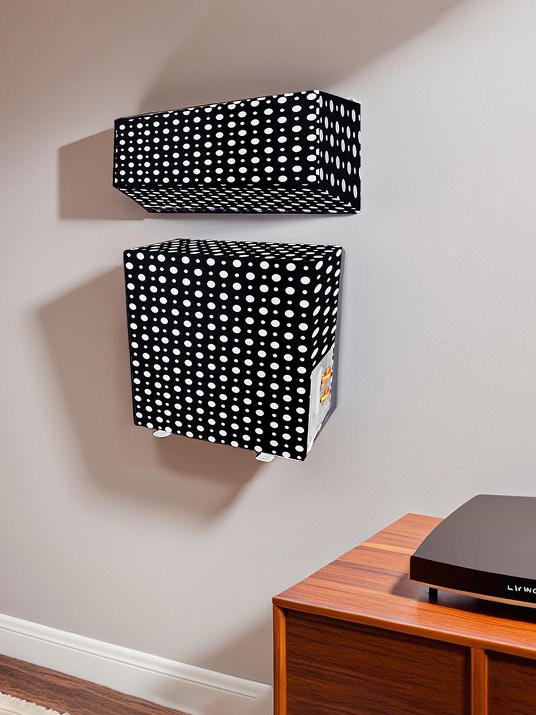 

Kuber Industries Black & White Polka Dot Printed AC Cover