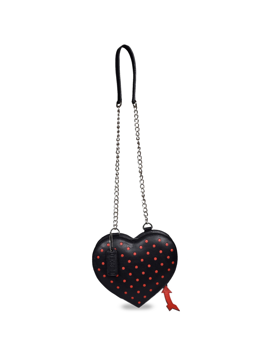 

PERKED Black Leather Sling Bag