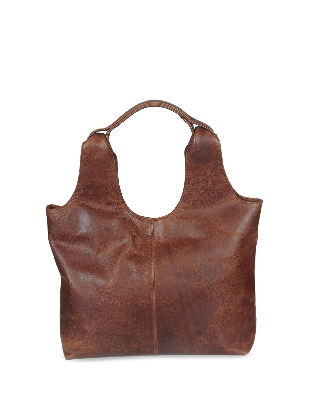 

PERKED Lost in Miami Leather Handheld Bag, Camel brown