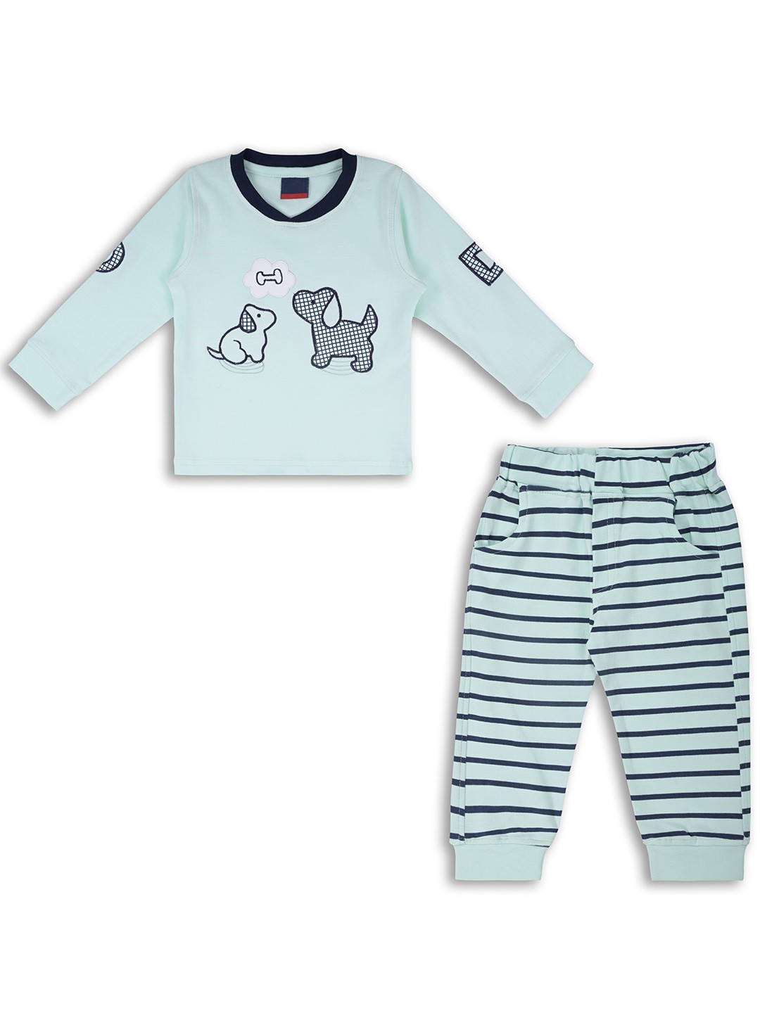 

Wish Karo Boys Embroidered Long Sleeves T-shirt With Trousers, Green