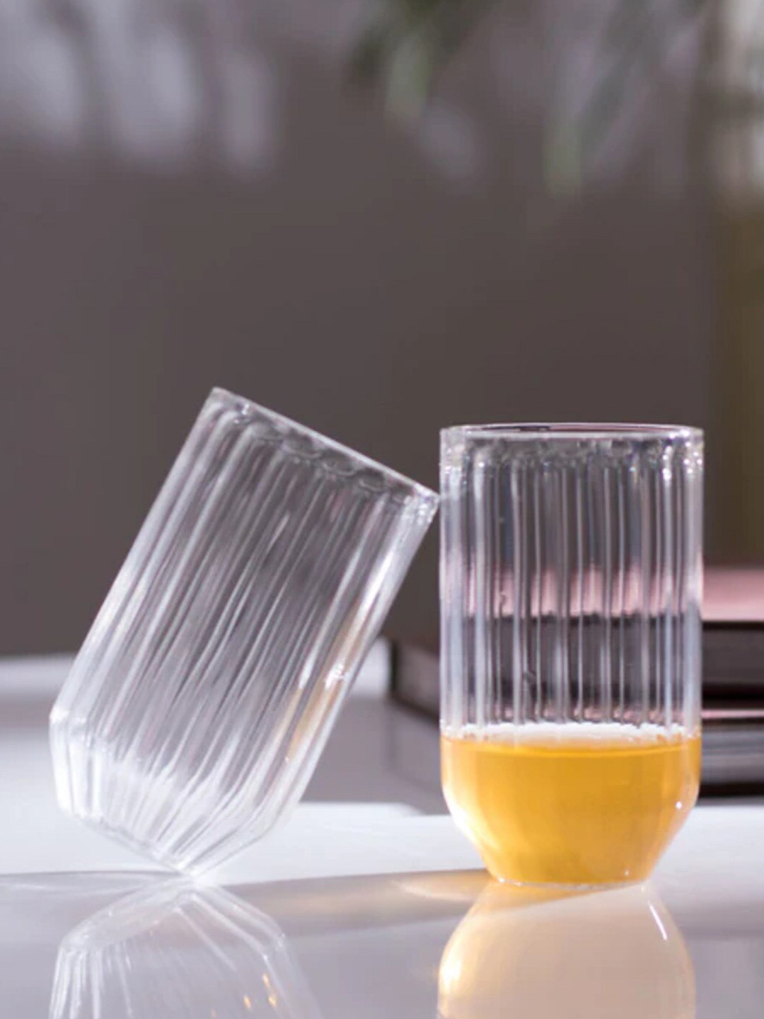 

THEDECORKART Transparent 2 Pieces Water Or Juice Glasses