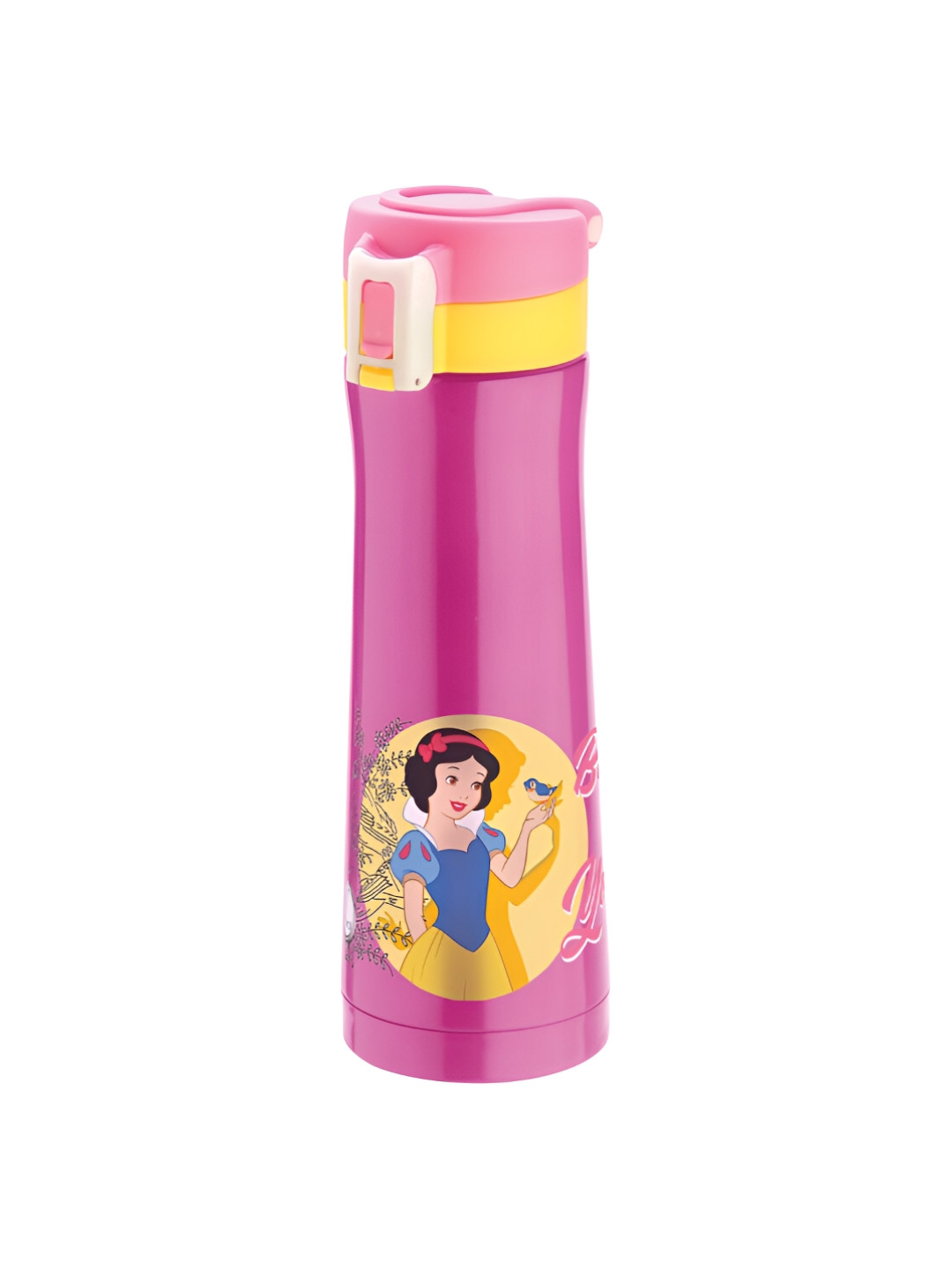 

JOYO Pink & Yellow Printed Stainless Steel Dishwasher Safe Vacuum Water Bottle 500 Ml