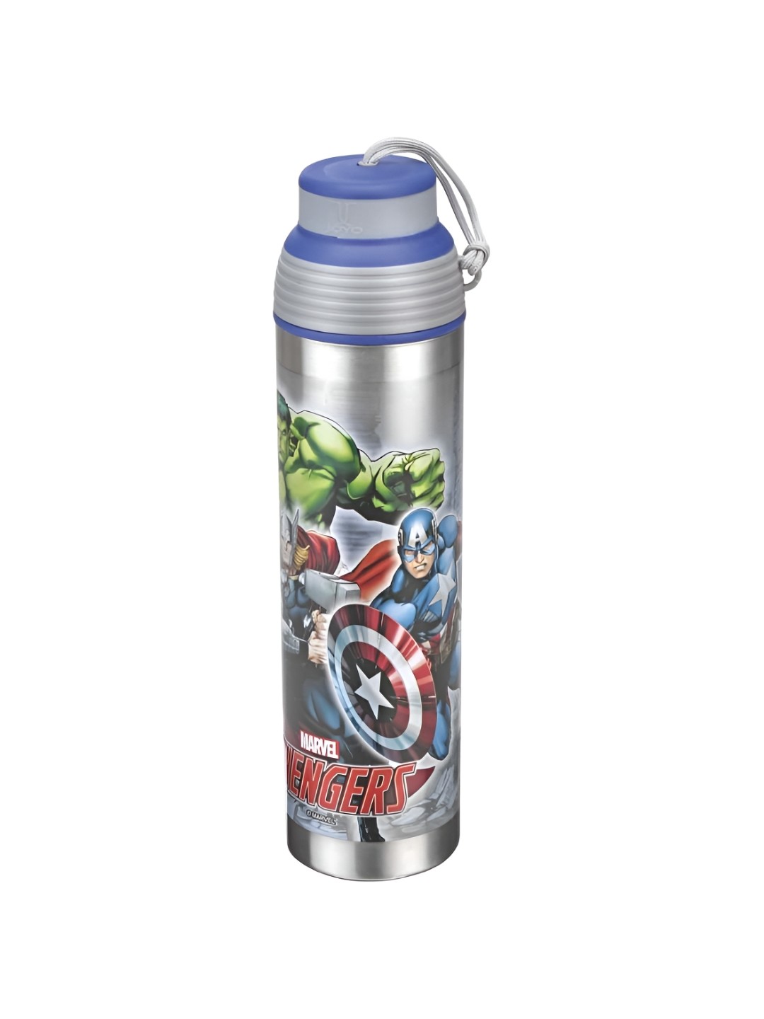 

JOYO SS Disney Blue Avengers Printed Stainless Steel Dishwasher Safe Water Bottle 800 Ml