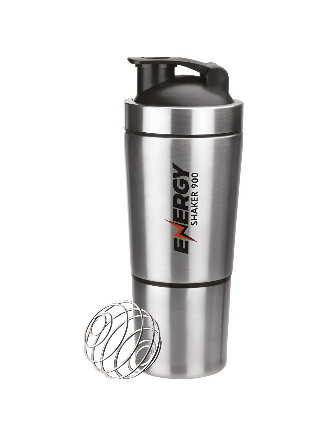 

JOYO SS Energy Silver Toned Stainless Steel Dishwasher Safe Shaker 900 Ml