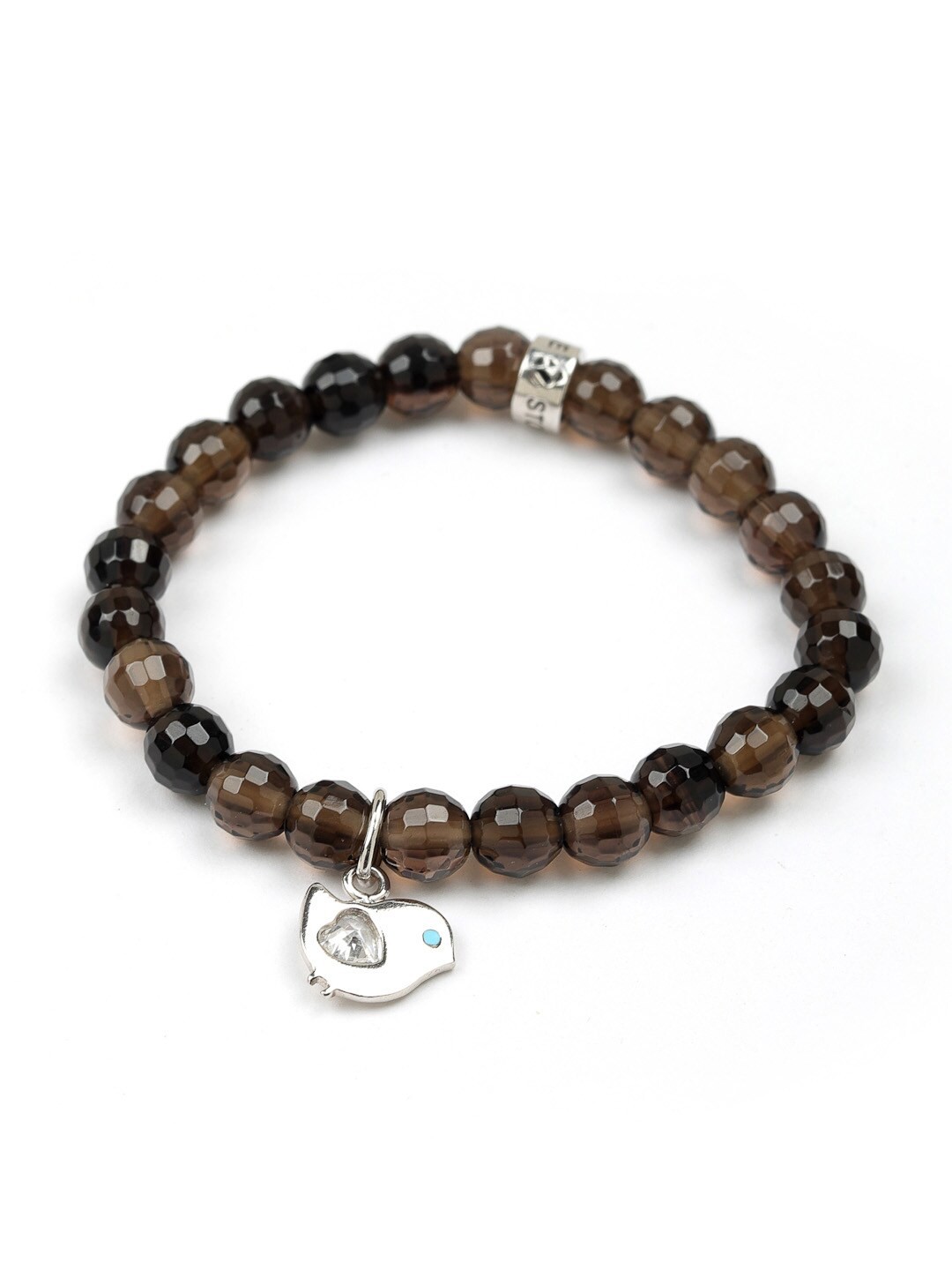 

Stone Story By Shruti Girls Sterling Silver Gold-Plated Elasticated Bracelet