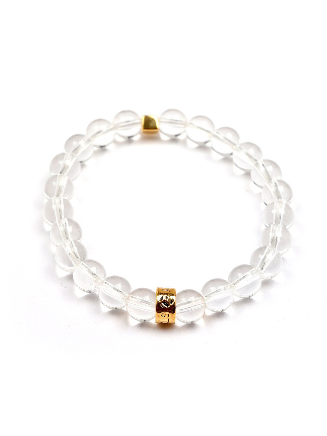 

Stone Story By Shruti Boys Sterling Silver Gold-Plated Beaded Elasticated Bracelet