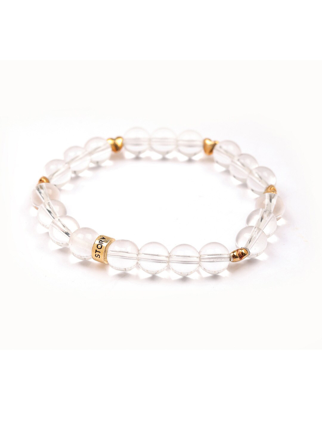 

Stone Story By Shruti Sterling Silver Gold-Plated Charm Bracelet, Transparent