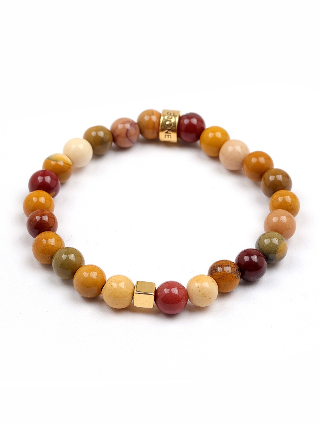 

Stone Story By Shruti Boys Gold-Plated Sterling Silver Charm Bracelet, Maroon