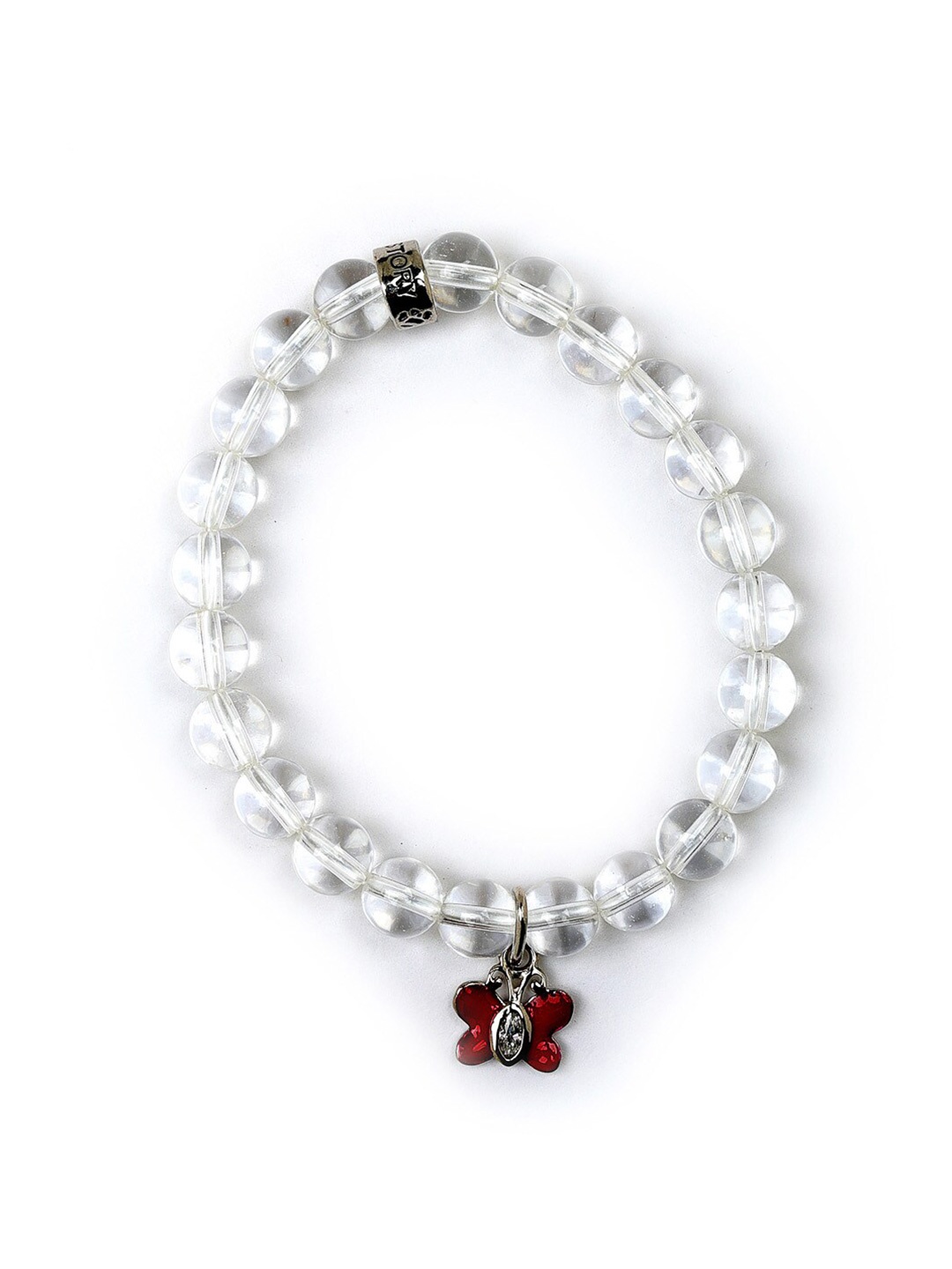 

Stone Story By Shruti Girls Sterling Silver-Plated Beaded Charm Bracelet