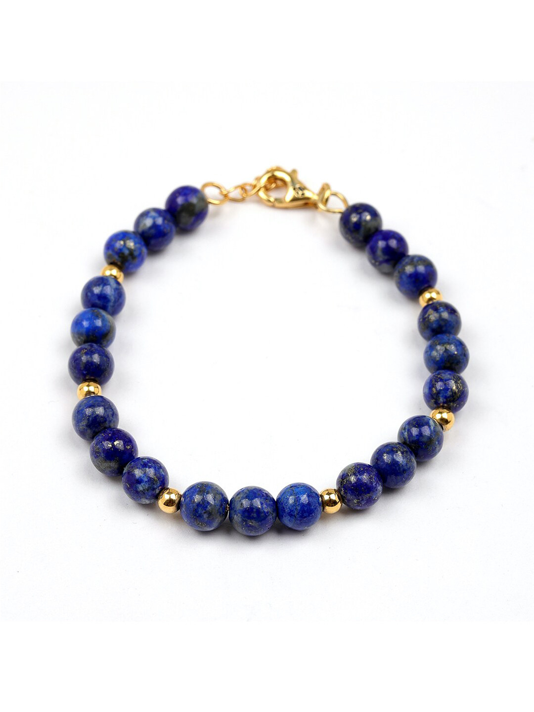 

Stone Story By Shruti Unisex Sterling Silver Gold-Plated Artificial Beads Bracelet