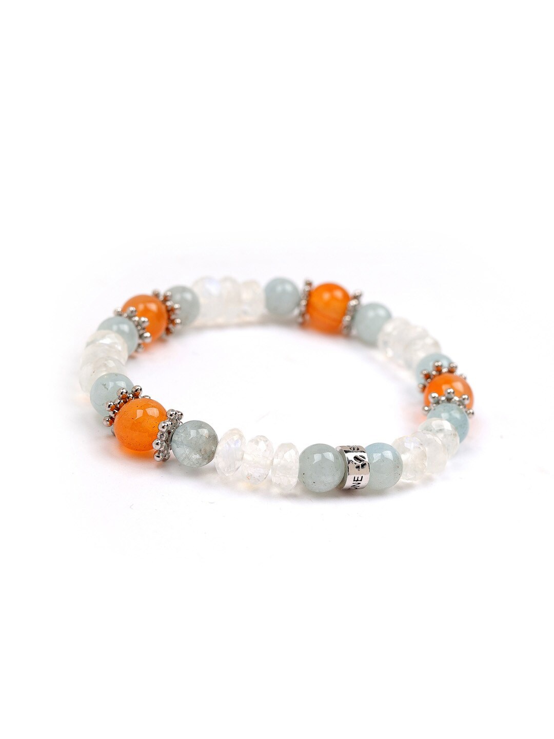 

Stone Story By Shruti Women Sterling Silver Silver-Plated Charm Bracelet