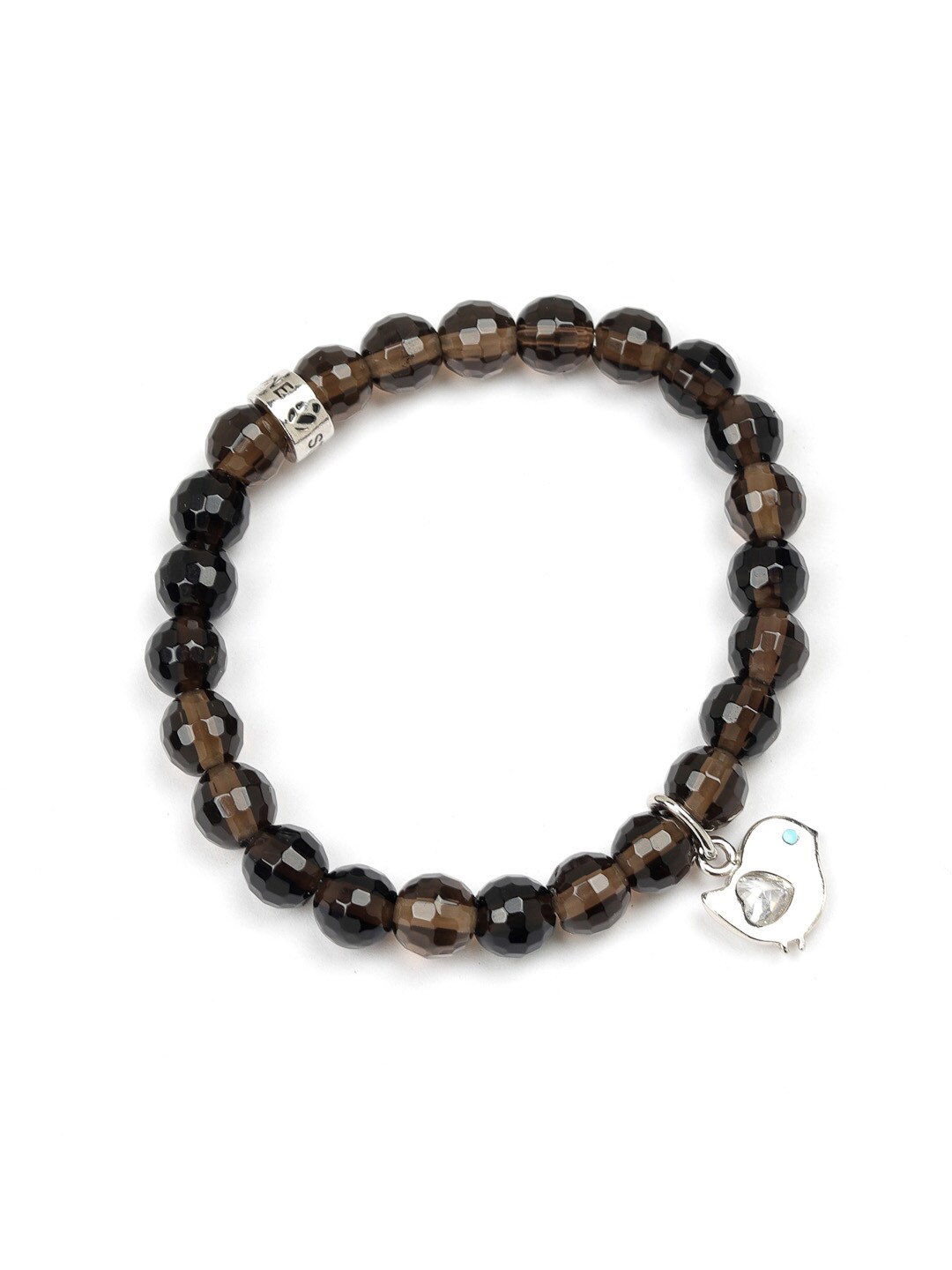 

Stone Story By Shruti Girls Sterling Silver Gold-Plated Charm Bracelet, Brown