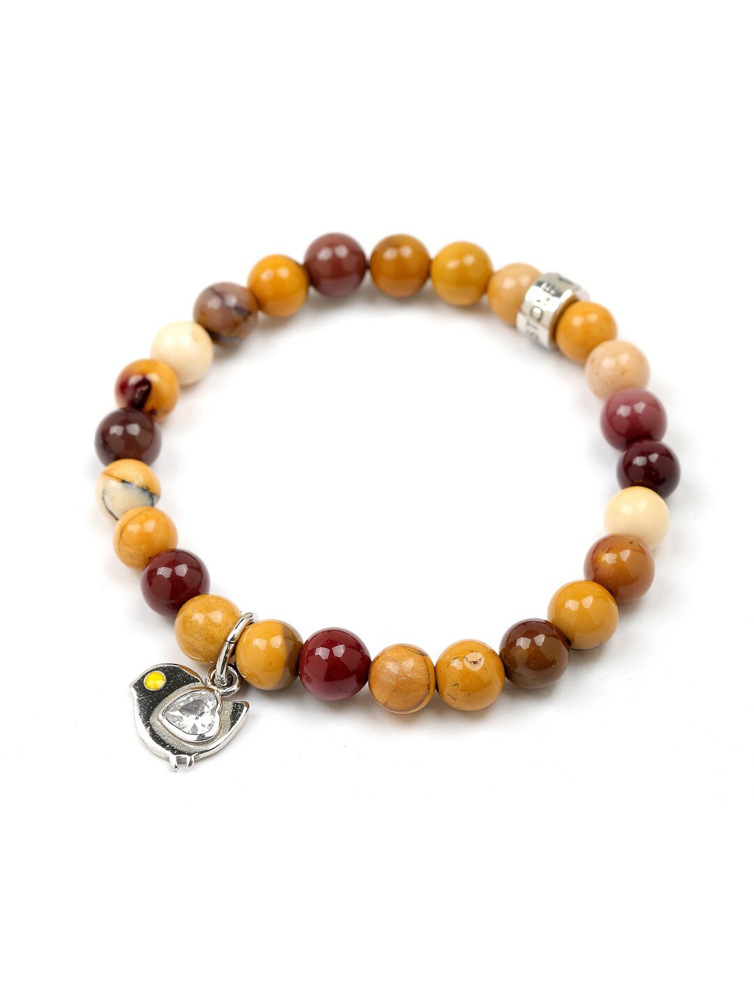 

Stone Story By Shruti Girls Silver Plated Beaded Charm Bracelet