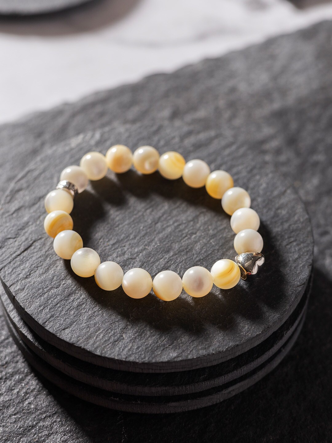 

Stone Story By Shruti Women Sterling Silver Gold-Plated Charm Bracelet, Yellow