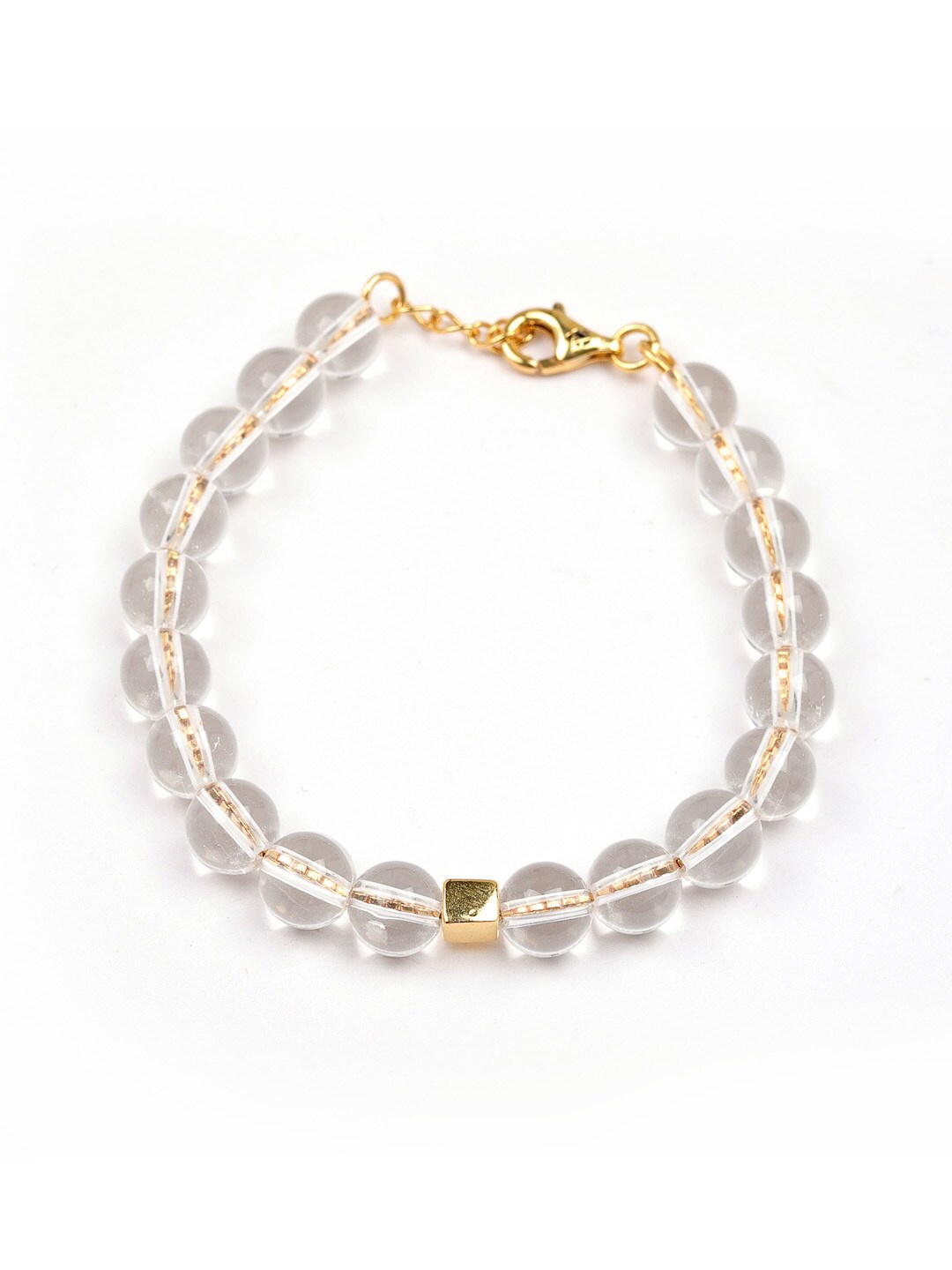 

Stone Story By Shruti Boys Sterling Silver Gold-Plated Beaded Charm Bracelet