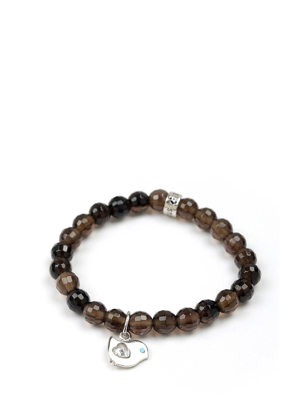 

Stone Story By Shruti Girls Sterling Silver Gold-Plated Charm Bracelet, Brown