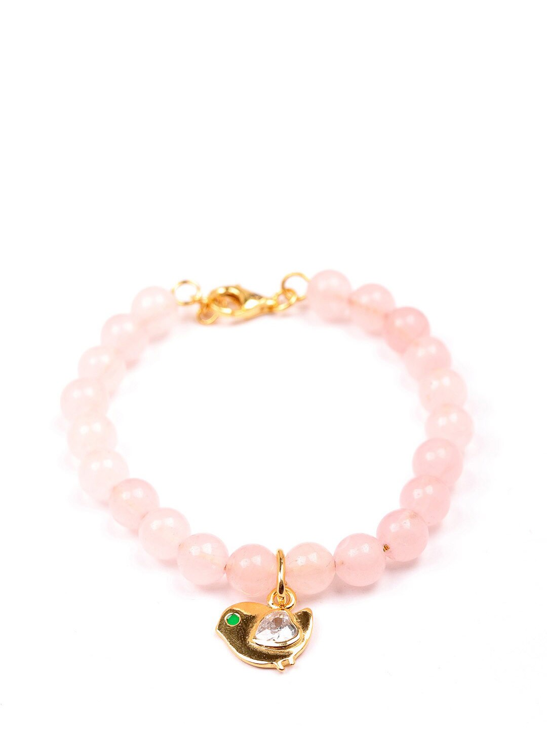 

Stone Story By Shruti Girls Gold-Plated Charm Bracelet, Pink