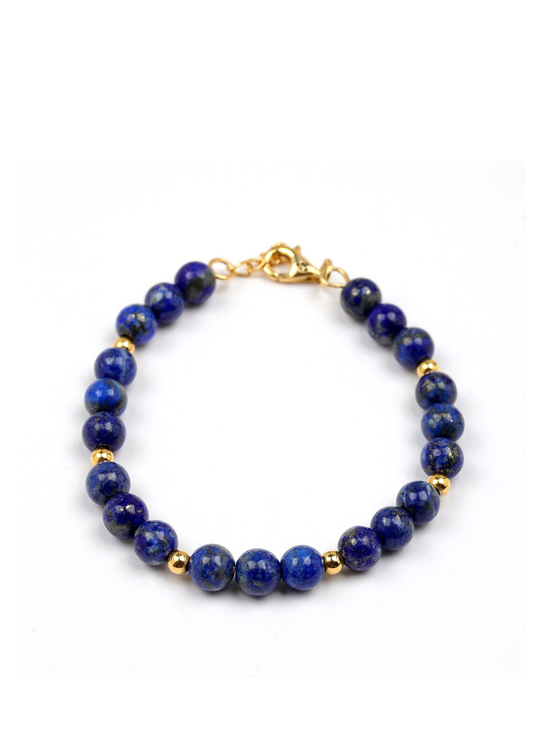 

Stone Story By Shruti Unisex Gold-Plated Sterling Silver Charm Elasticated Bracelet