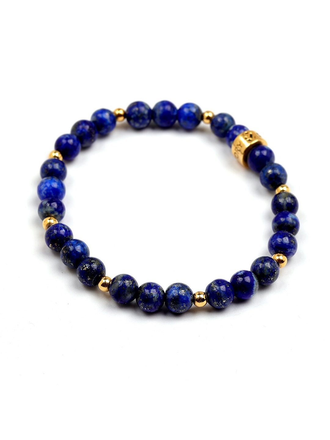 

Stone Story By Shruti Unisex Gold-Plated Beaded Elasticated Bracelet
