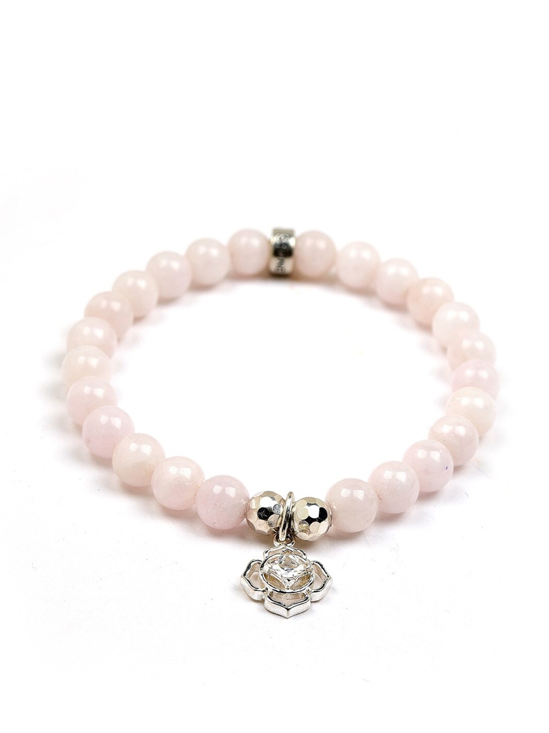 

Stone Story By Shruti Sterling Silver Opal Rhodium-Plated Charm Bracelet
