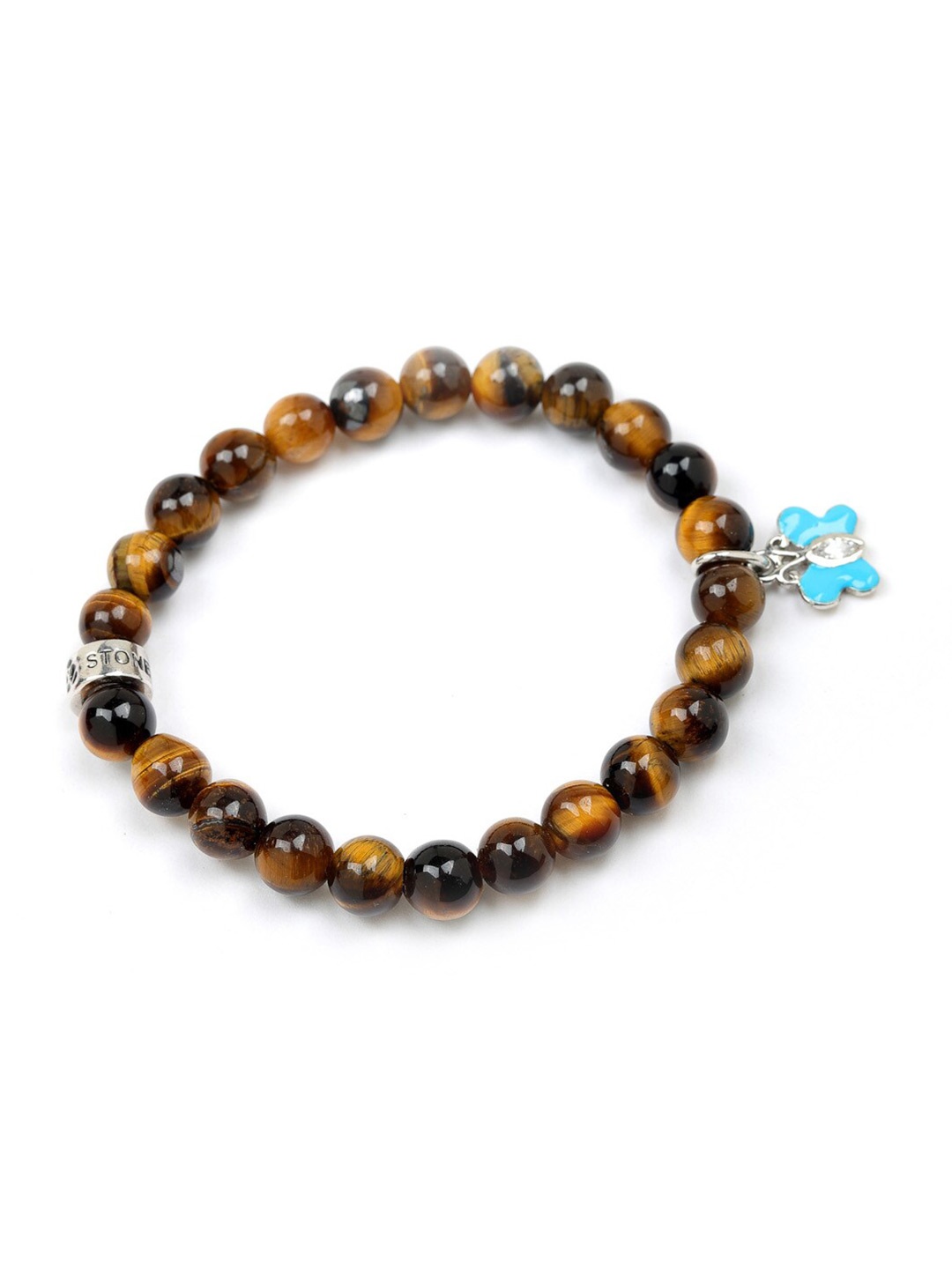 

Stone Story By Shruti Girls Sterling Silver Gold-Plated Artificial Beads Beaded Bracelet, Bronze