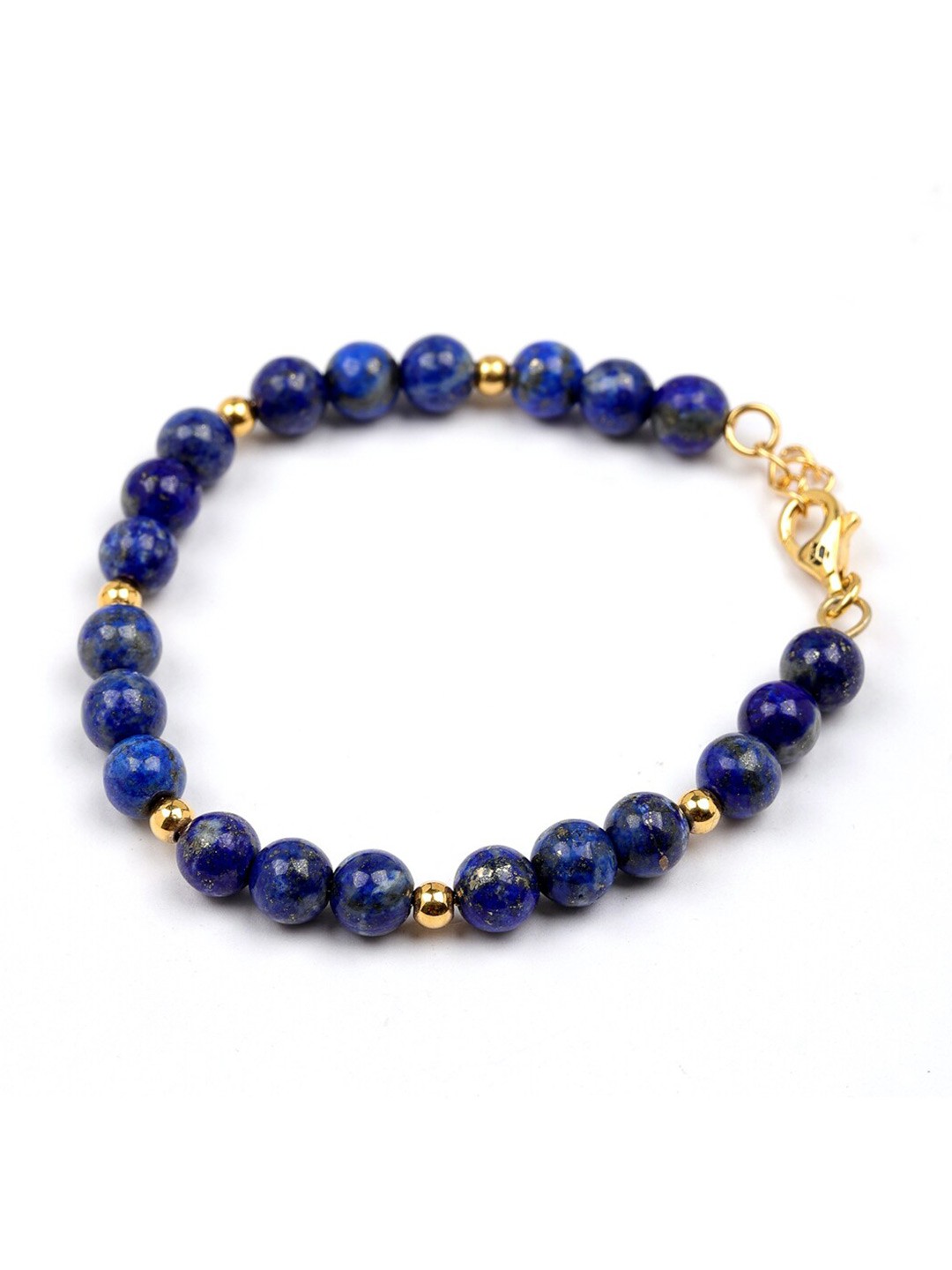 

Stone Story By Shruti Unisex Gold-Plated Beaded Sterling Silver Wraparound Bracelet