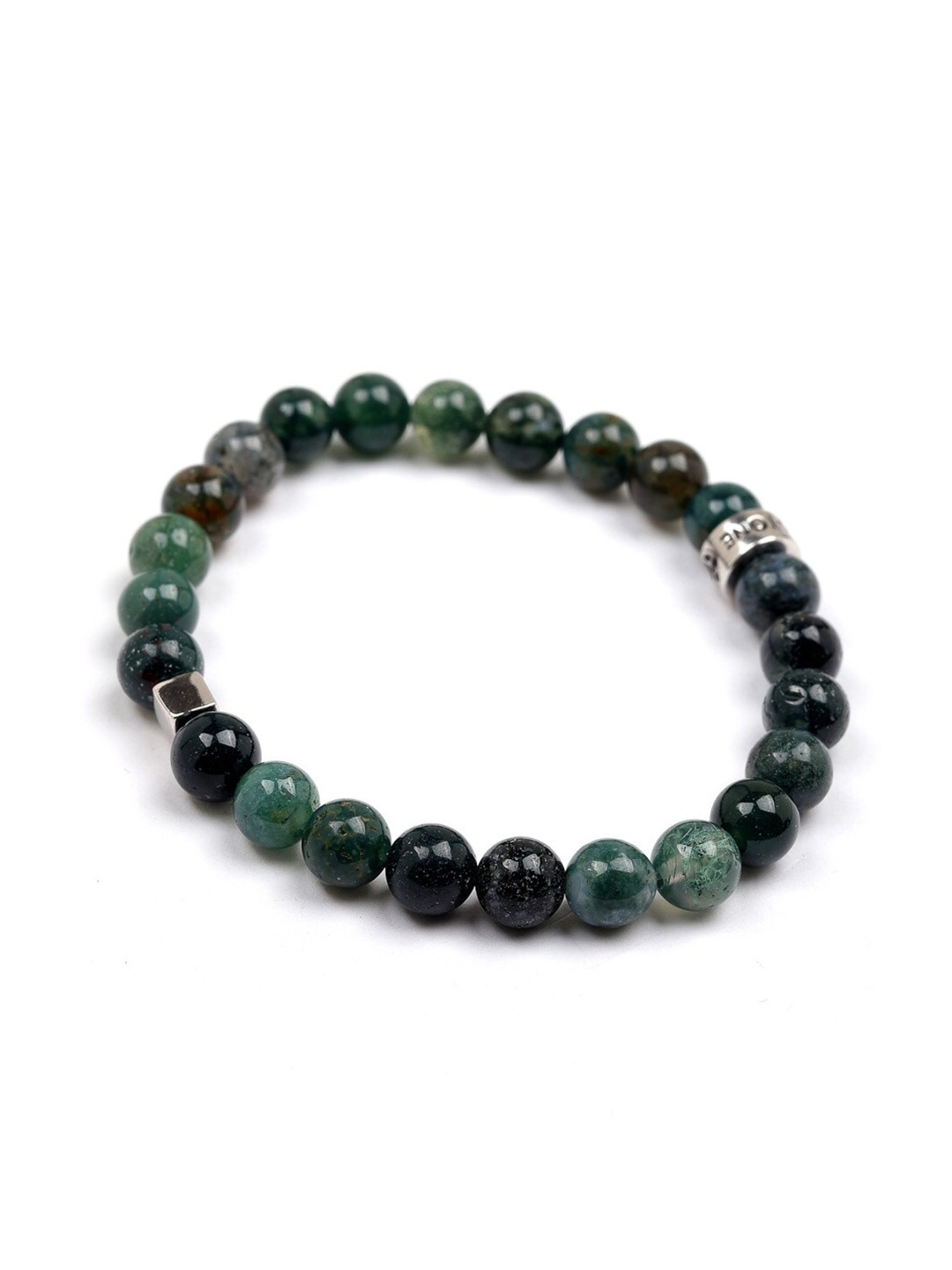 

Stone Story By Shruti Boys Sterling Silver Silver-Plated Elasticated Bracelet