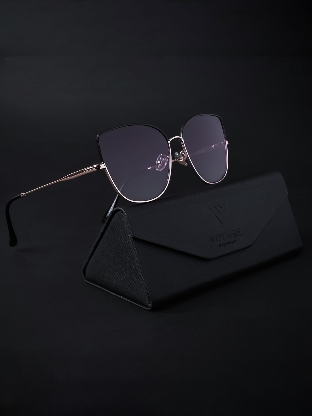 

Voyage Unisex Cateye Sunglasses With Polarised Lens 1102PMG4584Z, Violet