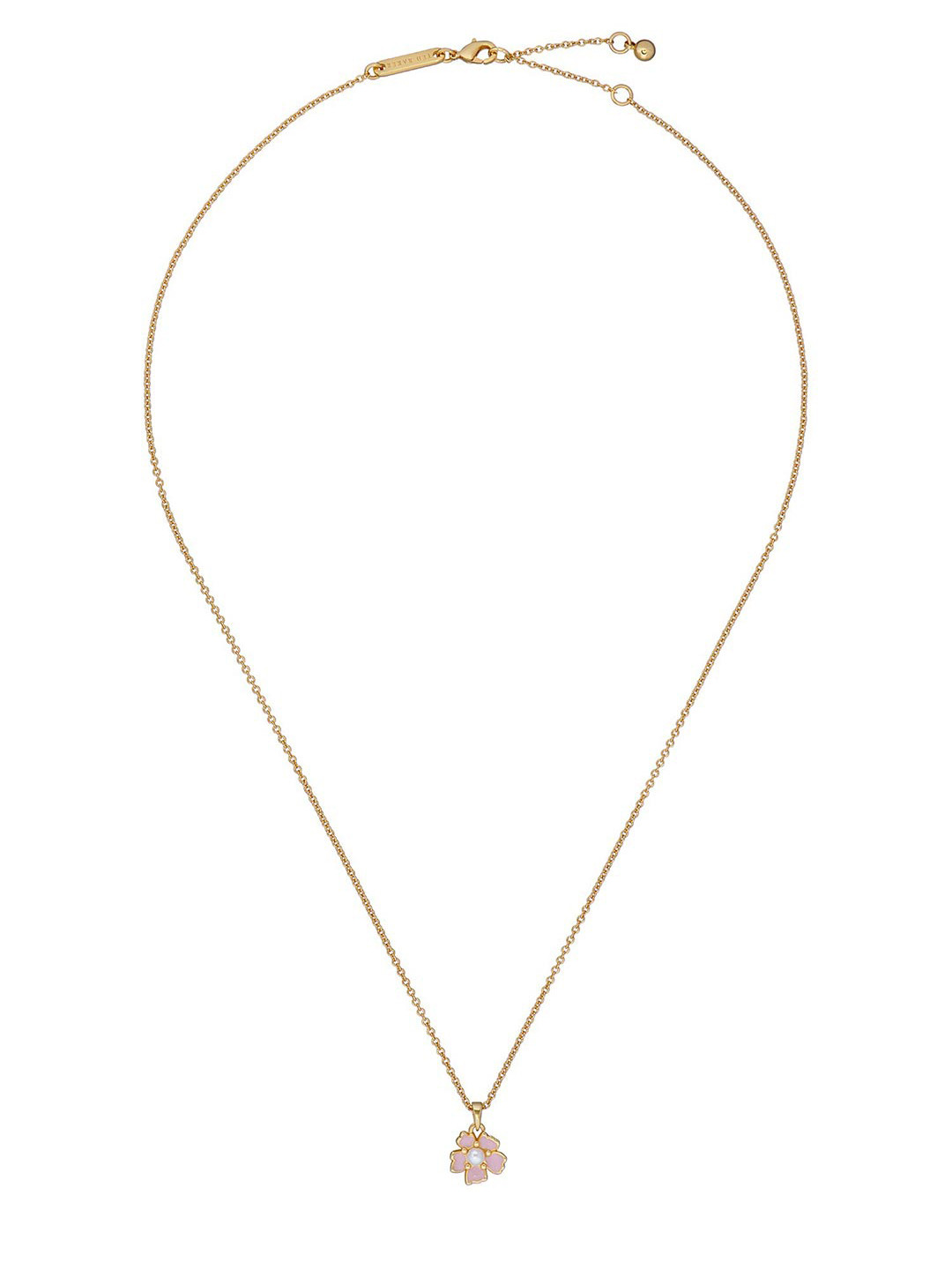 

Ted Baker Pearl Painted Flower Petals Pendant With Chain, White